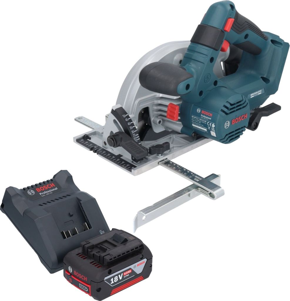 Bosch GKS 18V-57-2 Professional Akku Handkreissäge 18 V 165 mm Brushless + 1x Akku 4,0 Ah + Ladegerät