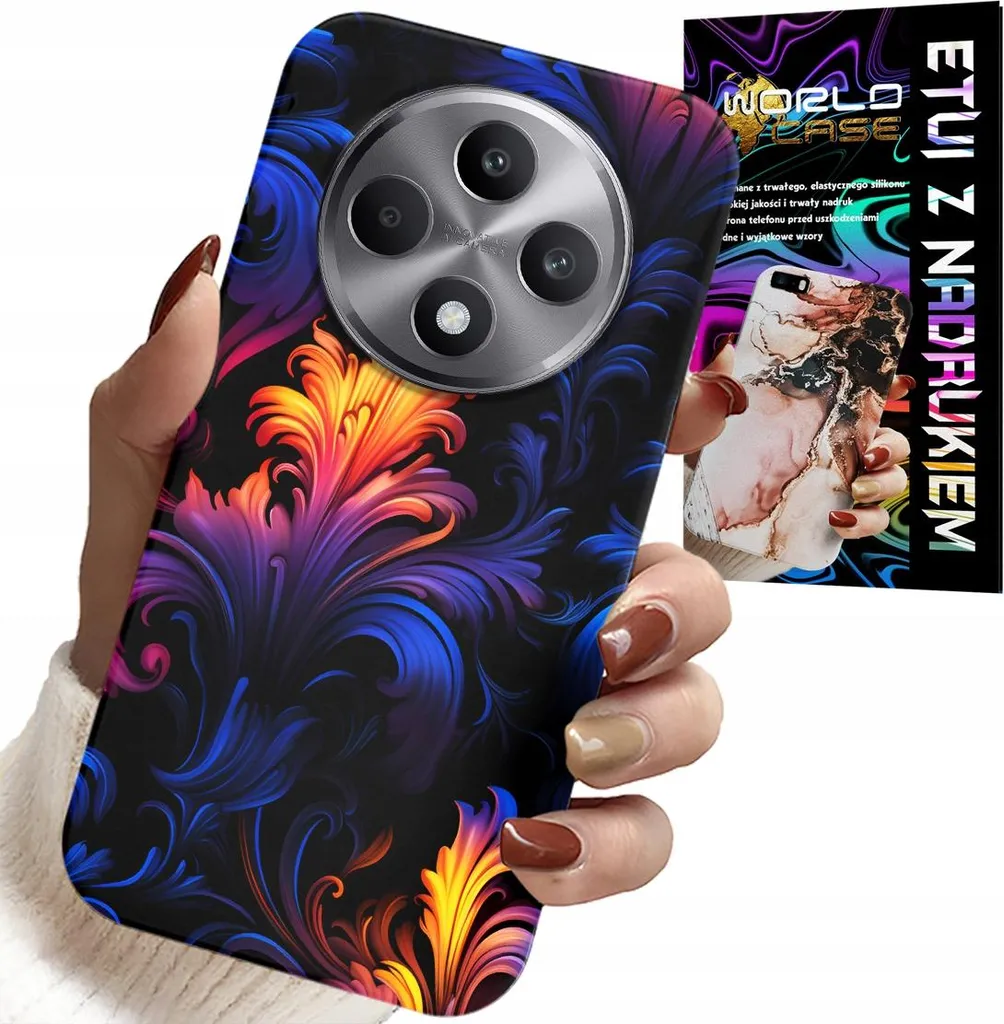 Custodia Oppo Reno12 F / 12Fs 5G: Design Astratto Colorato con Foil