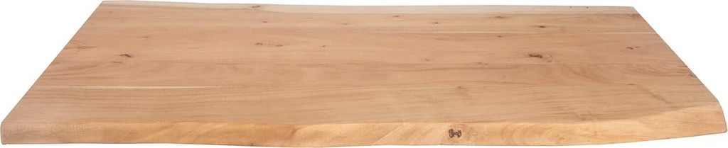 Tischplatte 100x60 cm Louis, Holzplatte Akazienholz massiv + naturfarben + lackiert, Baumkanten-Platte für Heimwerker, Arbeitsplatten, Tische & Fe...
