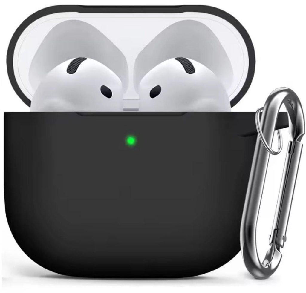 Étui noir compatible avec les AirPods 4 – Étui en silicone Image du produit 