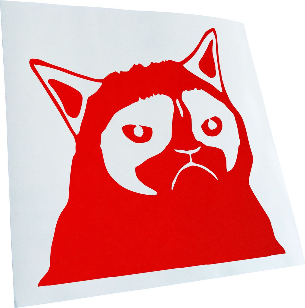 Kiwistar - Autoaufkleber - Grumpy Cat - Meme - No Heckscheibe - Aufkleber für Auto Kfz Fahrrad, LKW, Truck Mofa