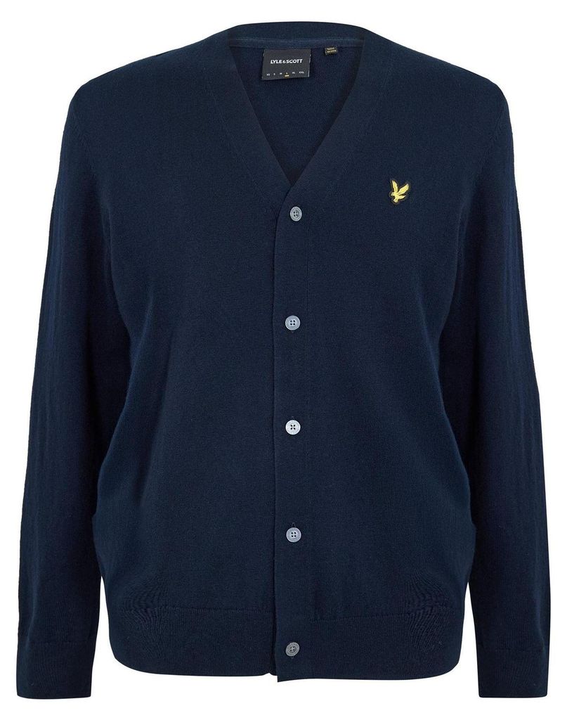 Lyle & Scott - Strickjacke für Herren, V-Ausschnitt GT18237 (M) (Dunkel-Marineblau)