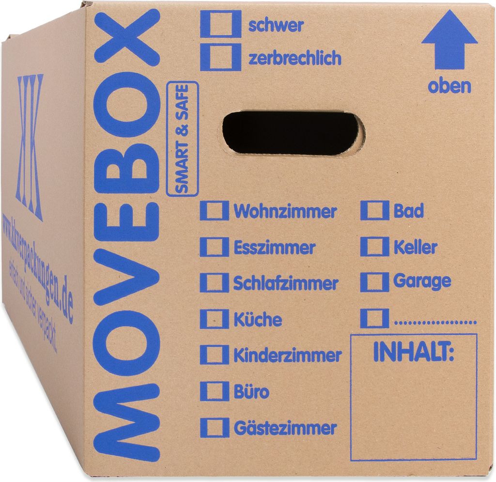 20 Umzugskartons Movebox Smart & Safe 2-wellig 30 kg Produktbild 1