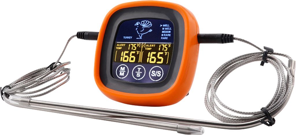 INF Dual Probe Digitales Lebensmittelthermometer Touchscreen Fleischthermometer