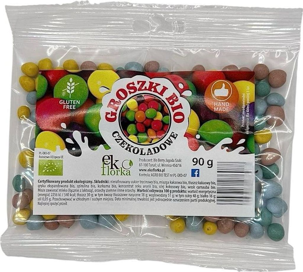 GLUTENFREIE -ERBSEN IN SCHOKOLADE 90 g – EKOFLORKA
