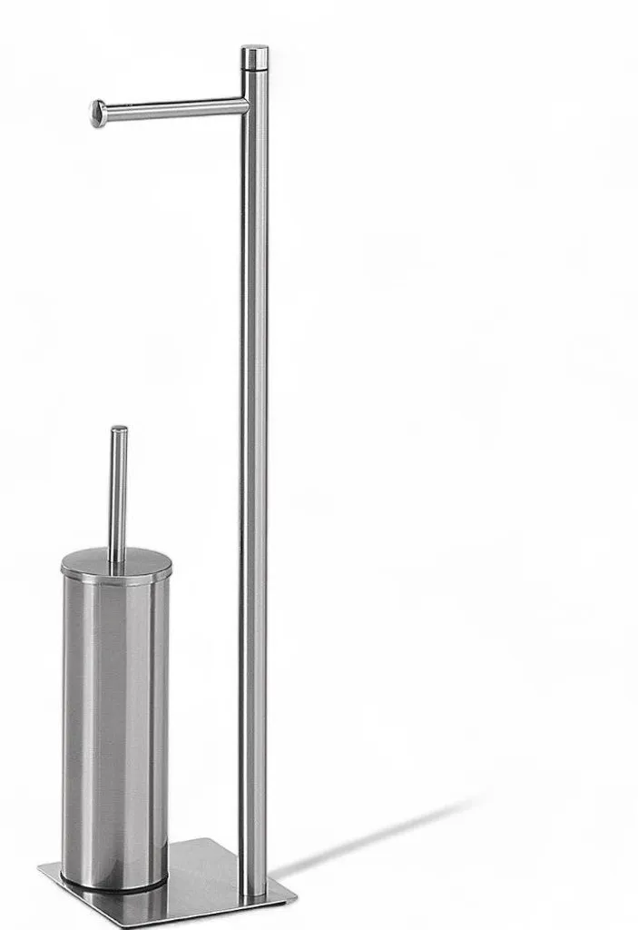 Serviteur WC Trilly en acier inoxydable chromé porte-rouleau balayette
