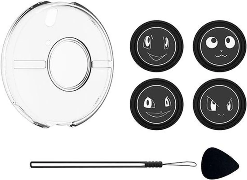 Étui transparent pour Pokémon GO Plus + avec bracelet et 4 boutons
