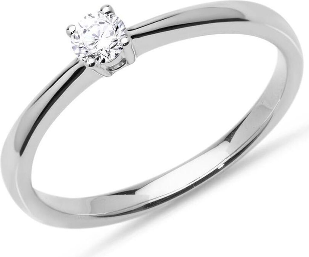 Weißgold Verlobungsring Diamant 0,15 ct. VR0135 (Größe: 56mm)