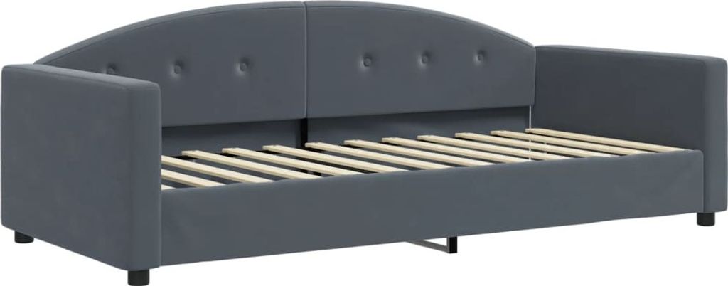 Tagesbett Dunkelgrau 90x200 cm Samt