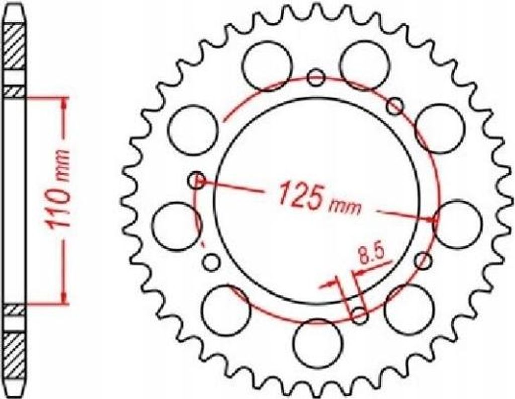 Kettenrad 50 Z Teilung 420 für SUZUKI SMX 50 96-01 Rear sprock