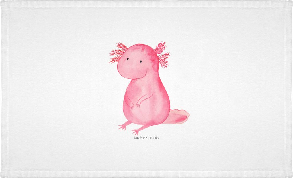 Mr. & Mrs. Panda Handtuch Axolotl Niedlich - Weiß - Geschenk, Liebe, Lebensweisheit, kleines, Weisheit, Freundin, Frotteehandtuch, gesichtstuch, F...