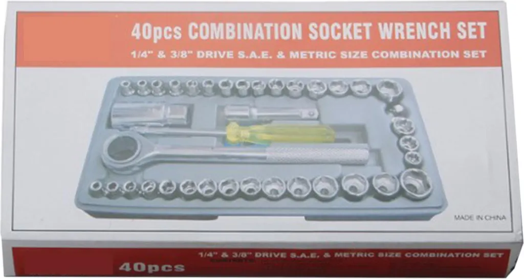 Coffret de douilles multifonctionnel 40 pièces avec boîtier portable