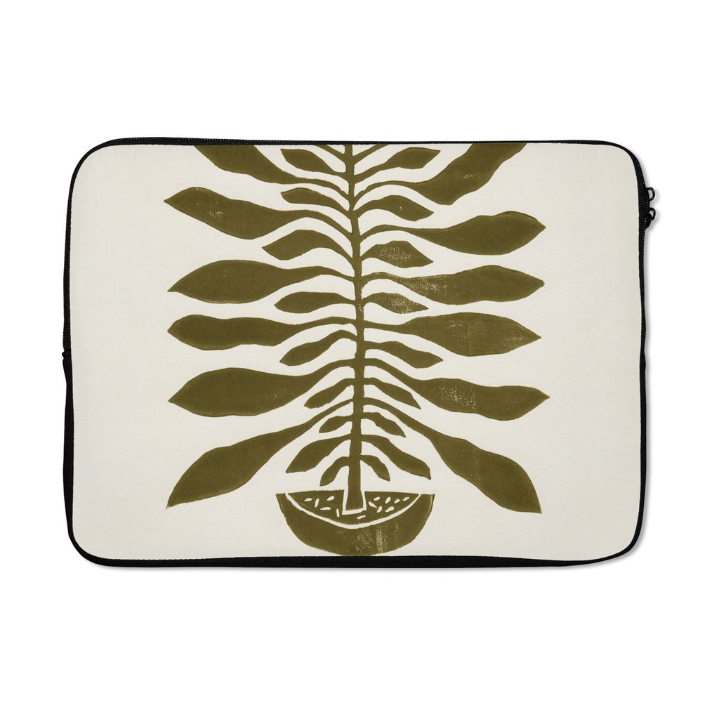 MuchoWow Laptop Hülle 13 Zoll Pflanzen - Vase - Blumen - Pastell Laptoptasche - Laptophülle - Sleeve - Rundumschutz