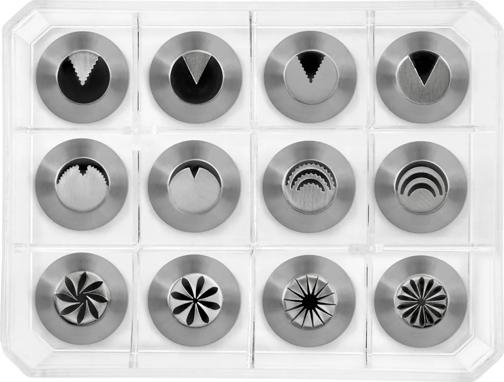 Kit de 12 douilles pâtissières inox durables pour glaçages et meringues