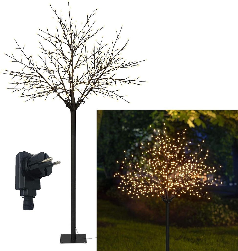 LED Lichterbaum mit 500 warm-weißen Lichtern beleuchtet, Produktbild 
