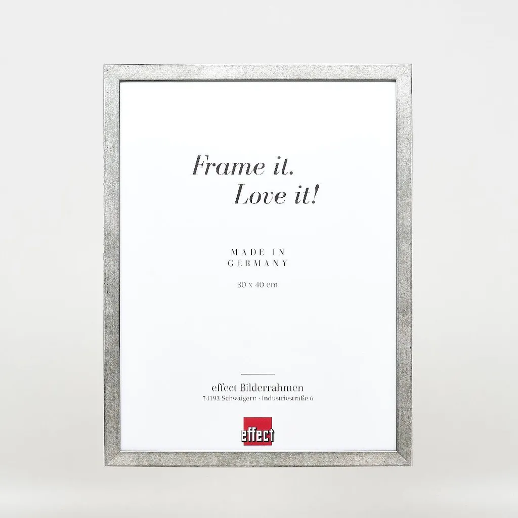 Cornice Legno Effect Argento 24x30 Profilo 42 - Vetro Acrilico - 3
