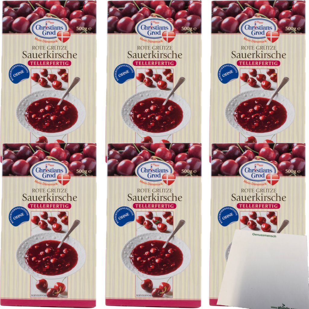Chr.Grod Grütze Sauerkirsche Tellerfertig 6er Pack (6x500g Produktbild 