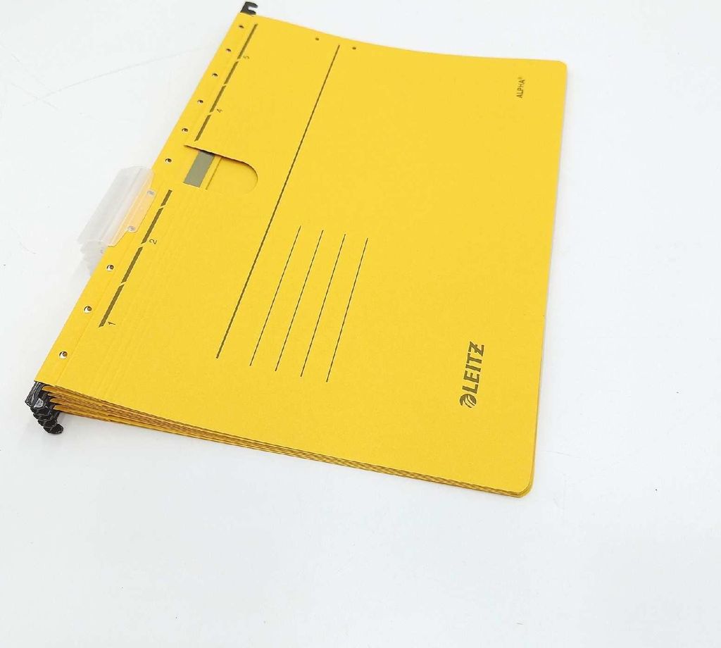 Leitz AlphaColorspankarton Hängemappe 5 Stück gelb Hanging Office Organizer ideal