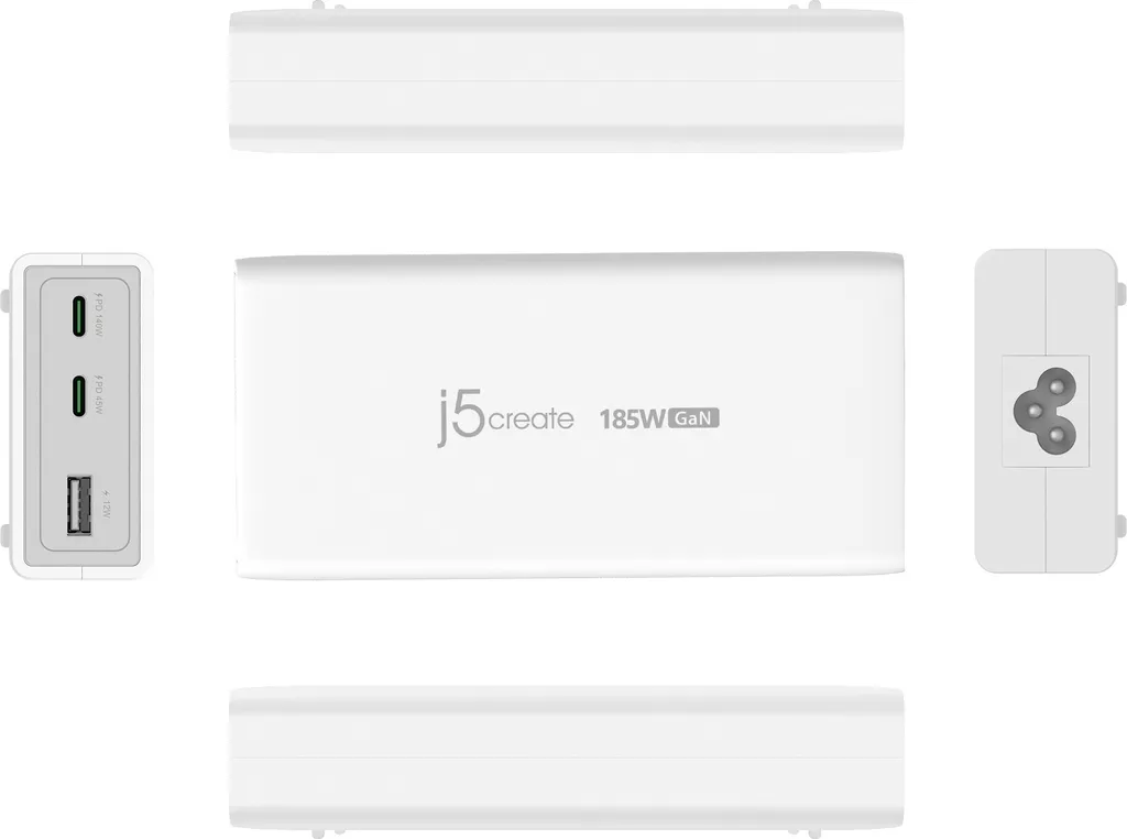Chargeur USB-C Multiport 185W pour MacBook Pro et PC portable j5create