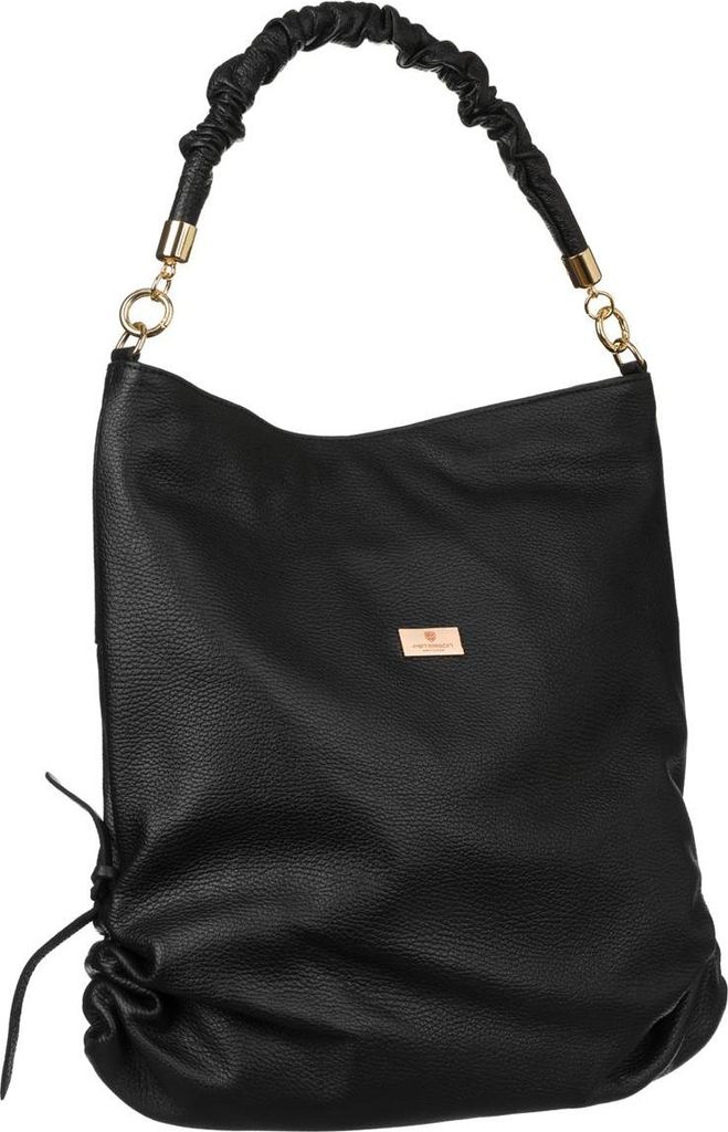 Peterson | Shopper-Tasche, aus Naturleder, Schwarz, 39x42x13 cm