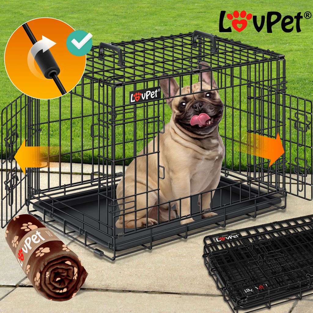 LOVPET® Hundekäfig klappbar Hundetransportkäfig Inkl. Produktbild 6