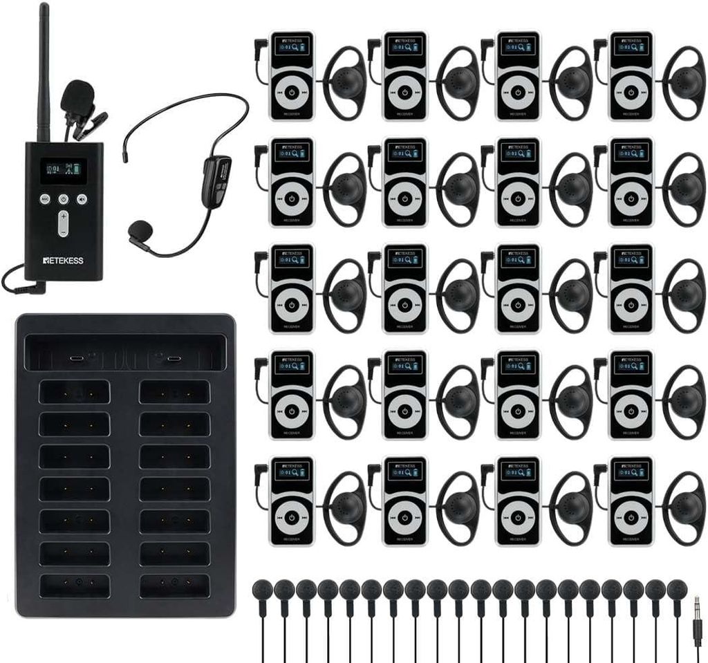 Retekess T130P Guide System, słuchawki przewodnika, Zdjęcie produktu 