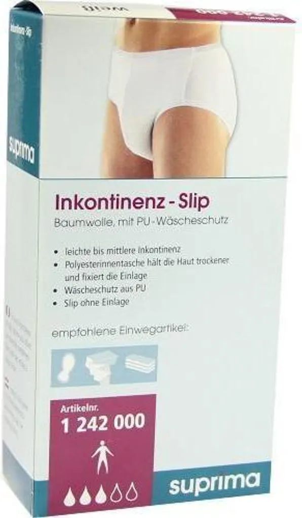 Slip Uomo Suprima Art. 1242 Taglia 5 - Cotone Lavabile Incontinenza