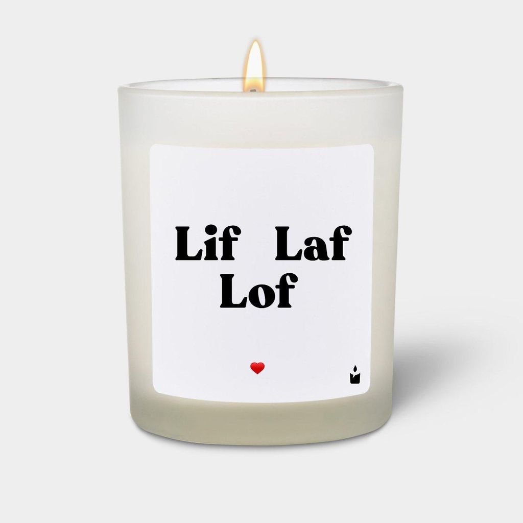 ChattyCandles Duftkerze Weiss Woody Lif Laf Lof