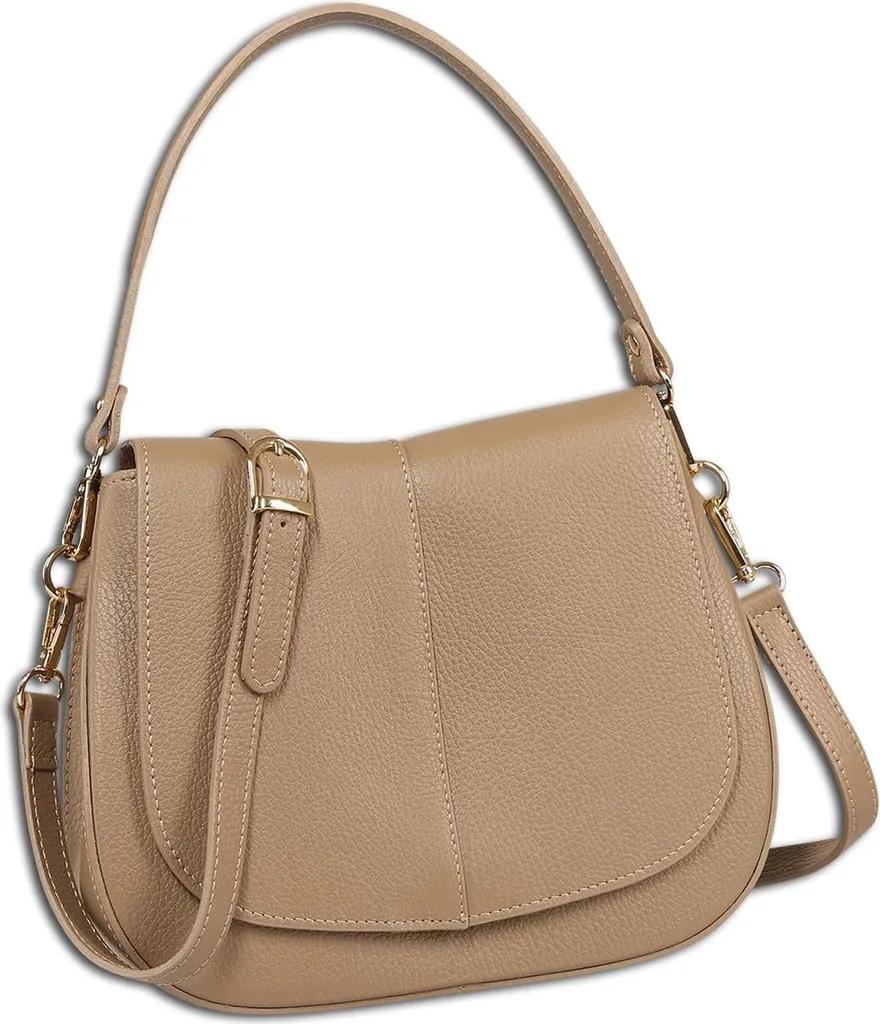 Sac cuir léger bandoulière taupe beige pour ranger tous vos essentiels