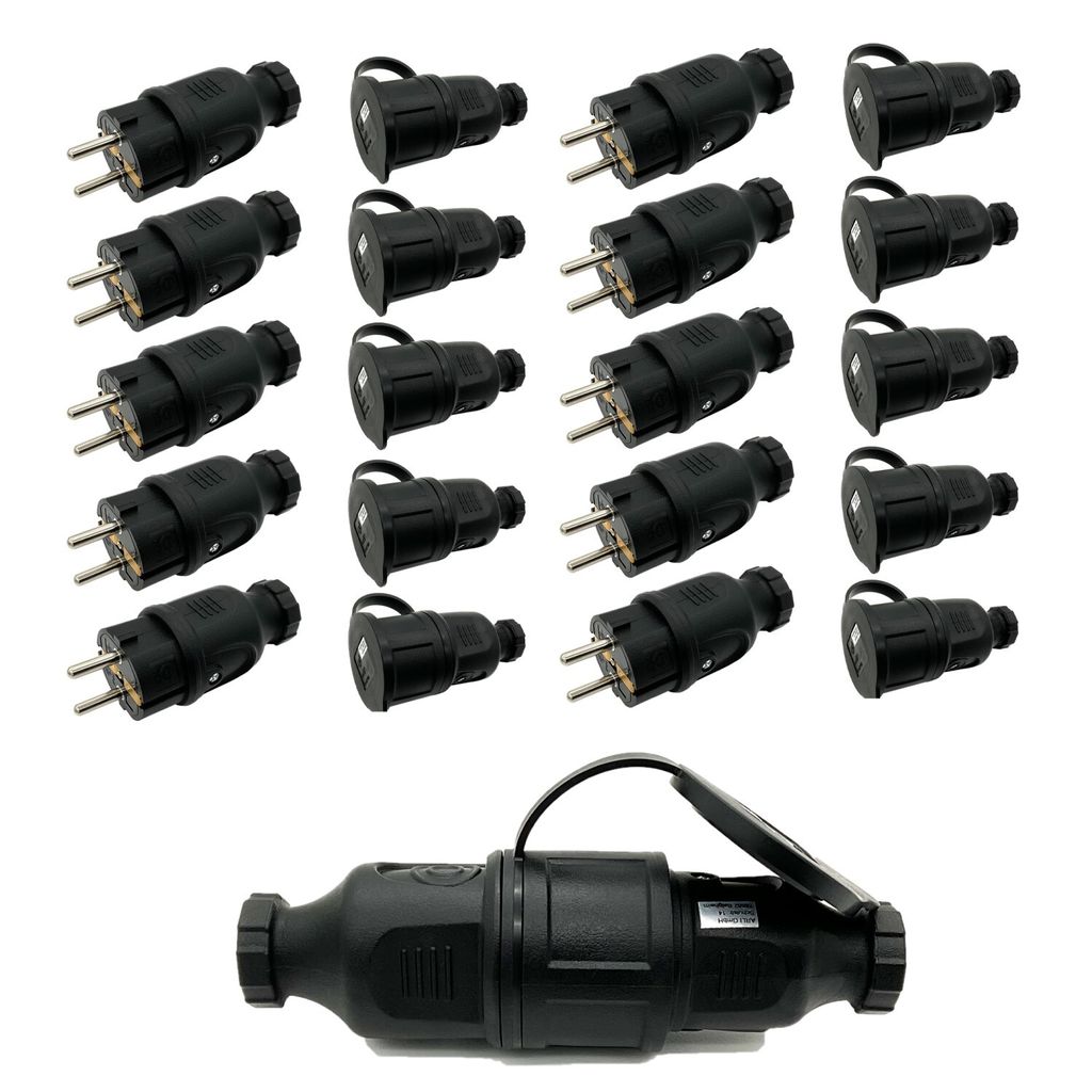 ARLI 5x Schutzkontaktstecker + 5x Schutzkontaktkupplung mit Produktbild 