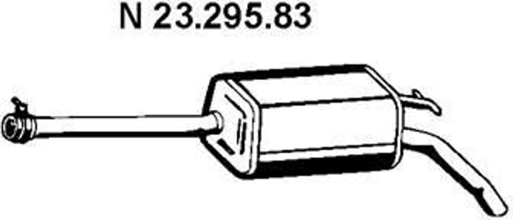 VEGAZ MS-287EBER Endschalldämpfer passend für MERCEDES-BENZ E-Klasse Limousine (W210) Auspuff
