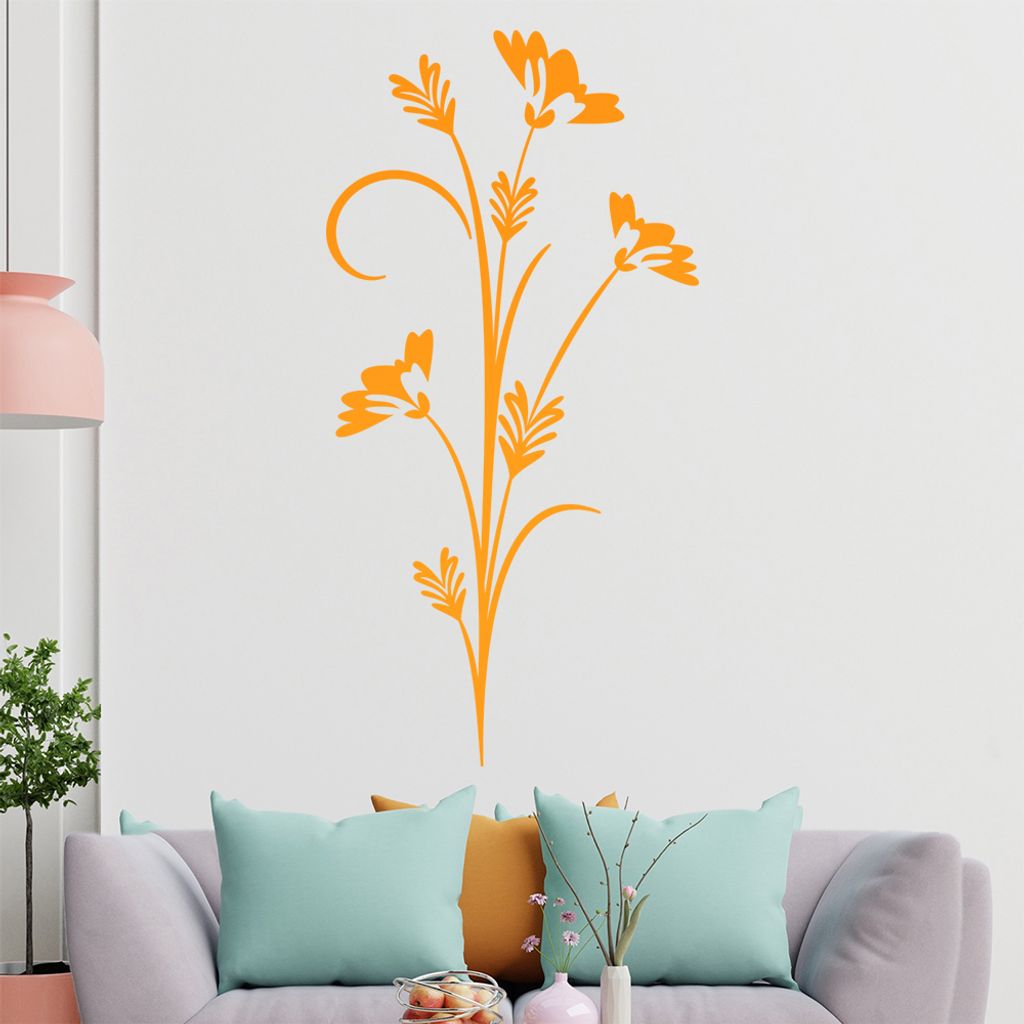 Wiesenblume Wandtattoo in 6 Größen - Wandaufkleber Wall Sticker - Dekoration, Küche, Wohnzimmer, Schlafzimmer, Badezimmer