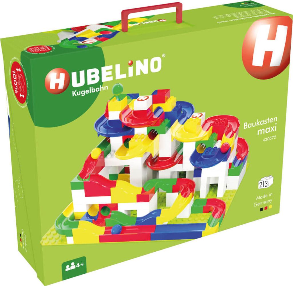 HUBELINO Kuličková dráha - set s kostkami Maxi 213 ks Obrázek produktu 
