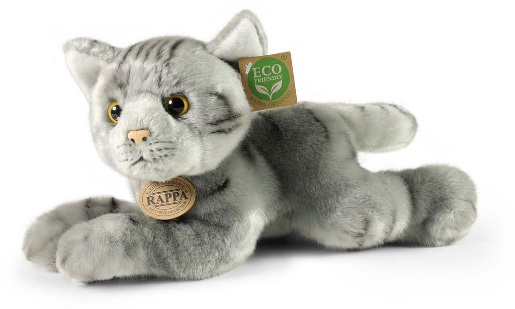 Peluche Chat Gris 30 Cm Ecologique Image du produit 