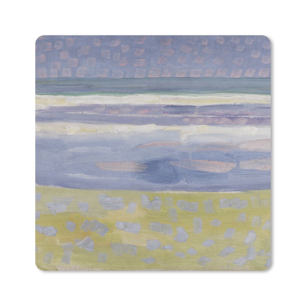 MuchoWow Mauspad Mousepad Meer nach Sonnenuntergang - Piet Mondrian 30x30 cm - Mousepads - Maus Mat - Pad - Mausunterlage - Gaming