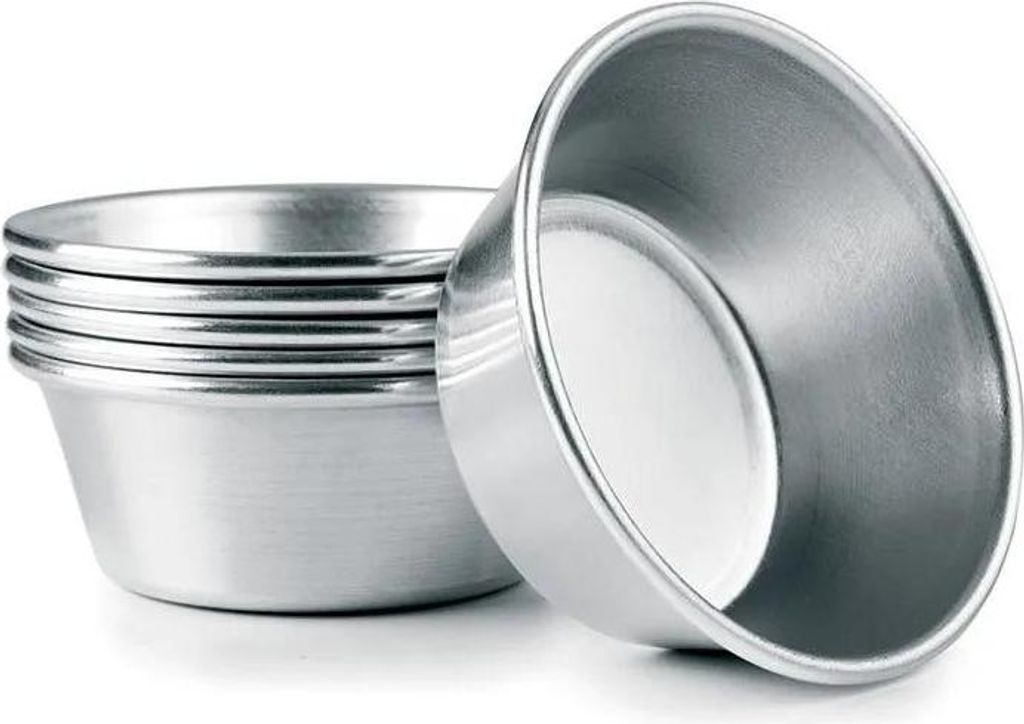 Set mit 6 Ibili-Aluminio-Kuchenformen, Aluminium, 7x3 cm, Silber