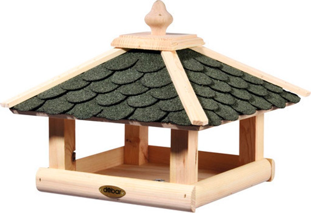 Vogelfutterhaus dobar ca. 38 x 38 x 28 cm grün Holz Produktbild 