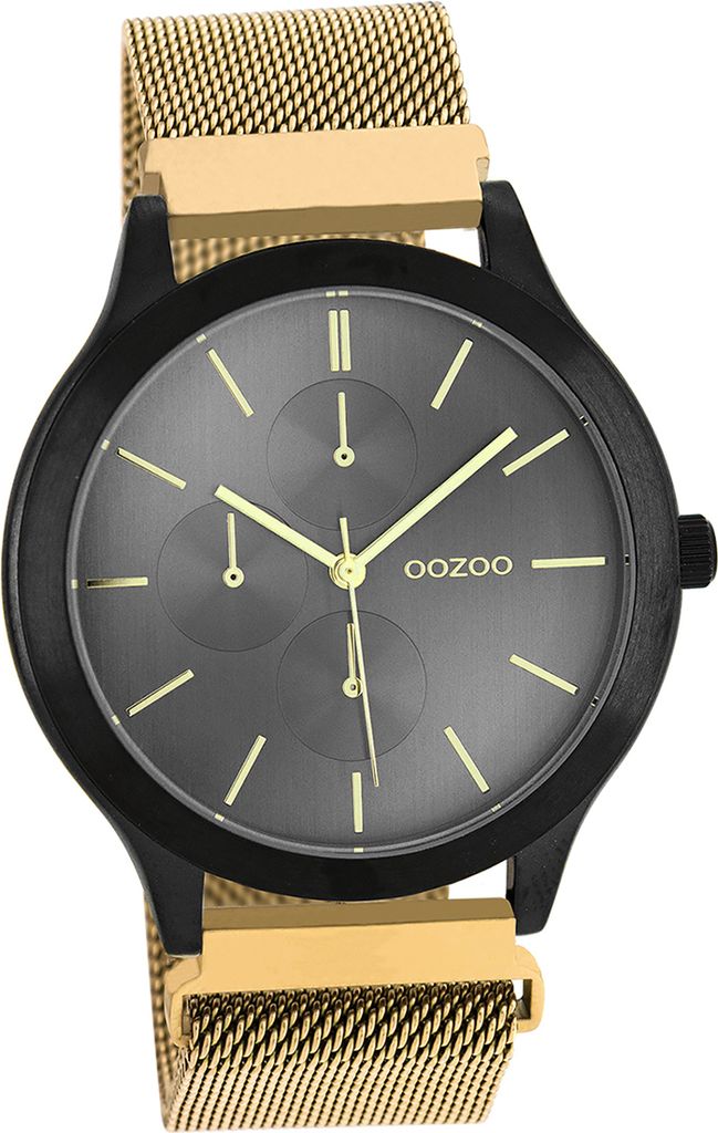 Oozoo Metall Damen-Herren Uhr Analog Quarzuhr Armband gold Timepieces D2UOC10689