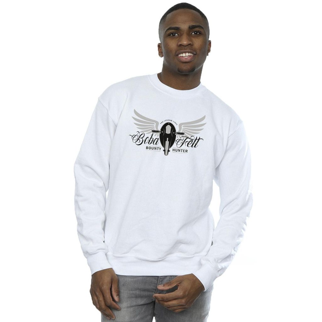 Star Wars - "The Book Of Boba Fett Legend Lives" Sweatshirt für Herren BI43953 (XL) (Grau)