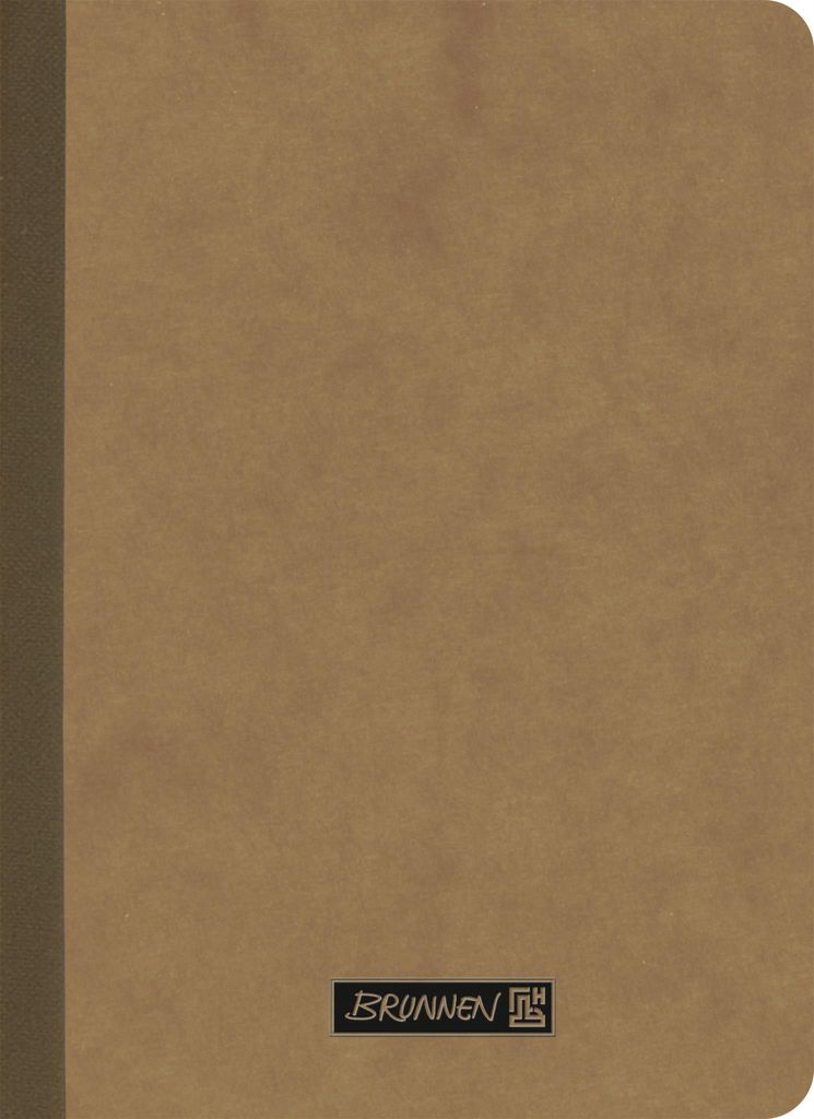 Brunnen Notizbuch Premium Kladde A6 liniert braun