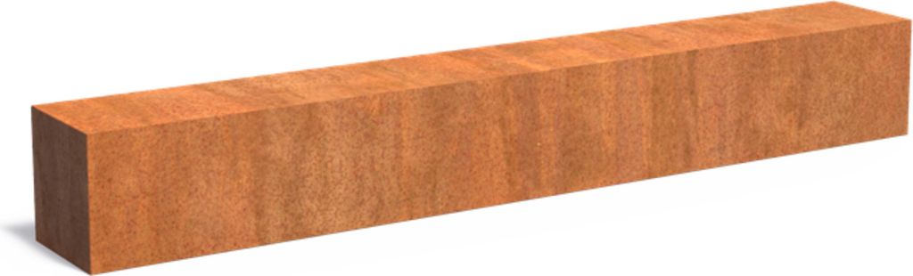 Adezz Sockel Corten-Stahl Gartendeko Gartenbank Bank Sitzfläche bis zu 150 kg 3000x400x400 mm