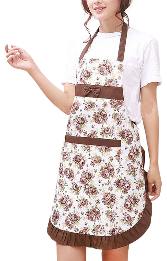 Backschürze, weiche Textur, mit Tasche, wasserdicht, ärmellos, ölabweisend, modische Kochschürze für Damen in der Küche