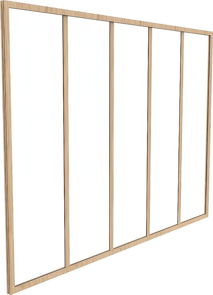 Pulverbeschichtete Aluminium-Glaswand - 150 x 105 cm - Natürliches Licht - BAYVIEW