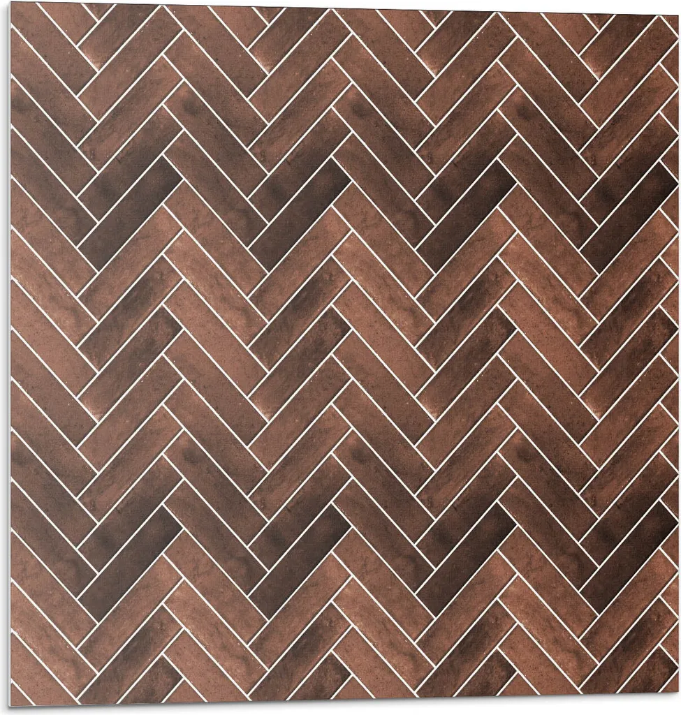 Motivo a spina di pesce in legno - Autoadesivo - Rivestimenti murali - Decorazioni murali - Pannelli murali decorativi - Pannelli murali 3D - Design murale autoadesivo - 4 pezzi 50 x 50 cm
