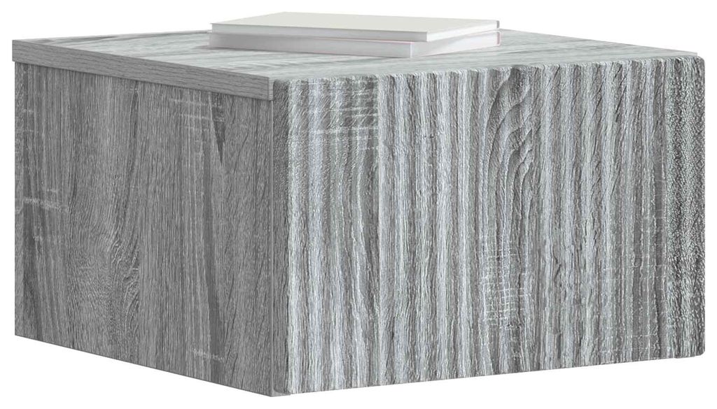 Wandmontierter Nachttisch Graues Sonoma 33 x 34,5 x 20 cm