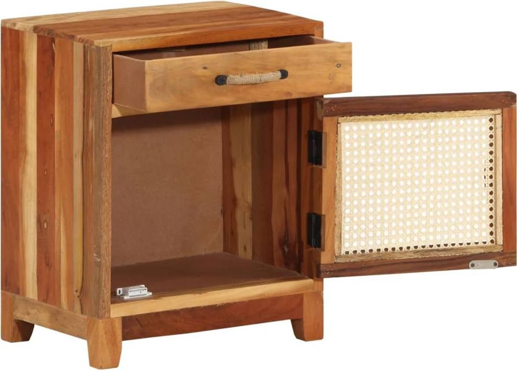 vidaXL Nachttisch 40x30x50 cm Altholz Massiv