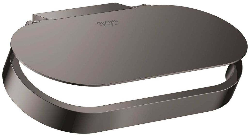 GROHE WC-Papierhalter Selection 41069, mit Deckel, Wandmontage, hard graphite
