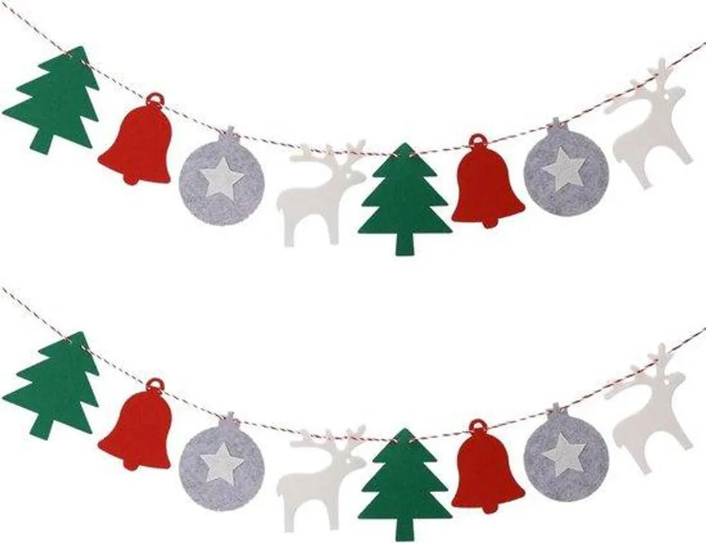Suspension de Noël de 16 Pièces avec Corde de 3m pour Déco Maison