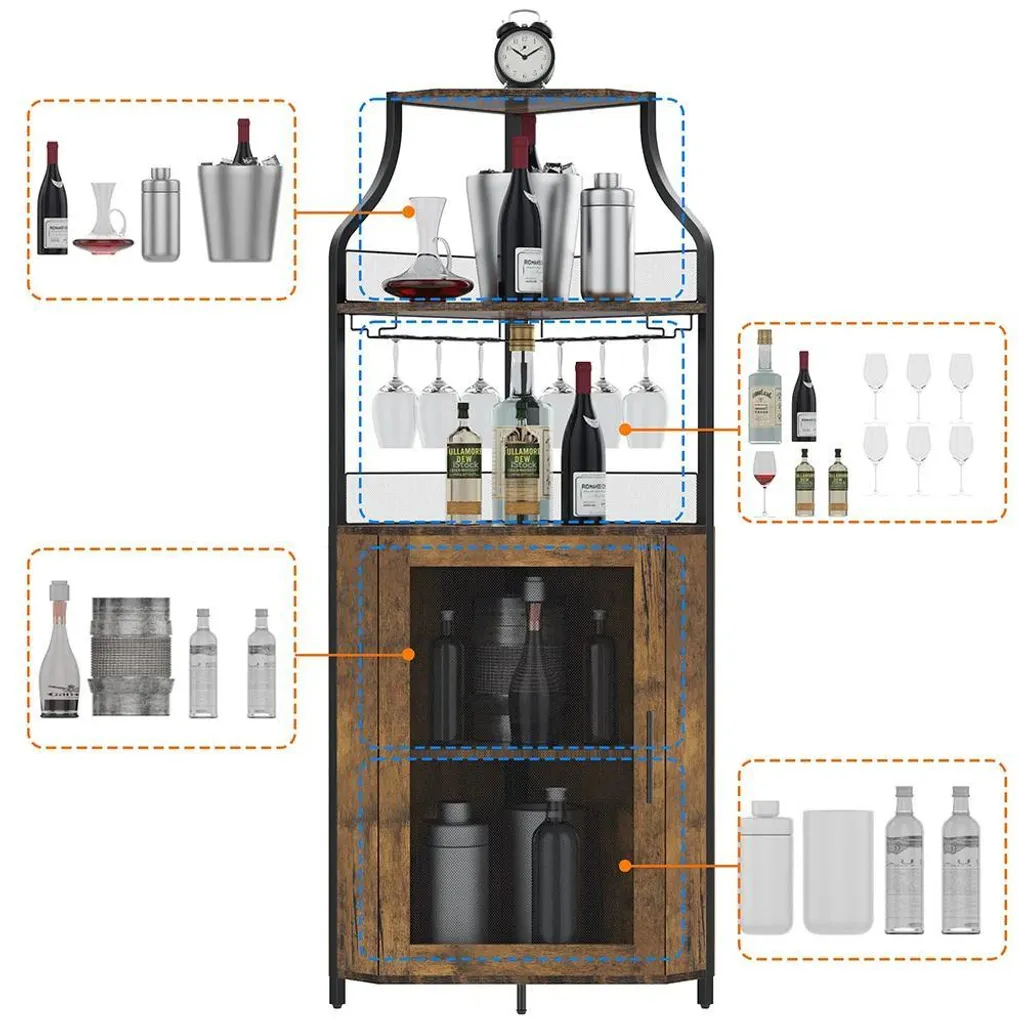 Rangement vin d'angle compact : finissez-en avec le désordre des verres - 3