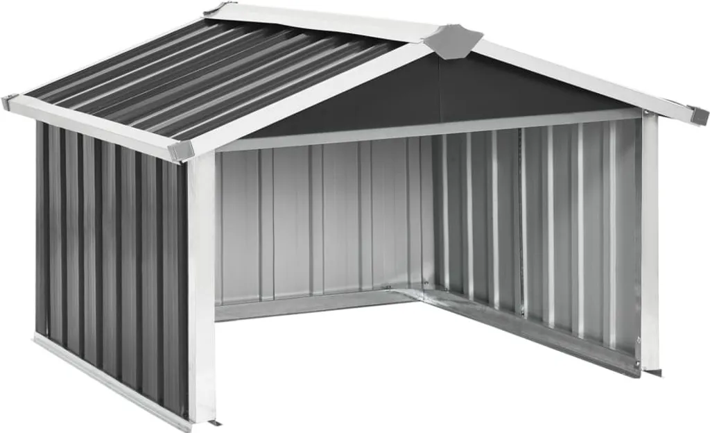 Abri pour robot tondeuse en acier vidaXL - Garage de jardin anthracite 92cm